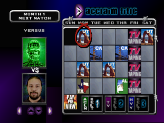 ECW Hardcore Revolution (PlayStation) screenshot: Career mode