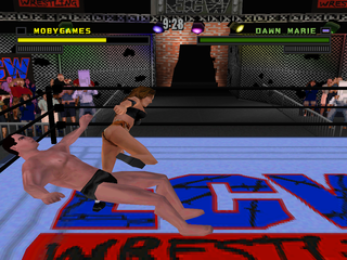 ECW Hardcore Revolution (PlayStation) screenshot: Kick