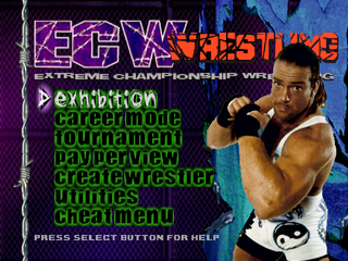 ECW Hardcore Revolution (PlayStation) screenshot: Main menu