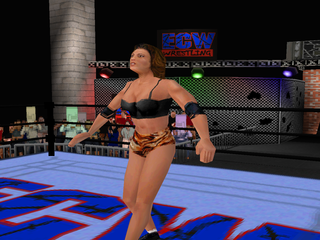 ECW Hardcore Revolution (PlayStation) screenshot: Dawn Marie entrance