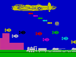 Night Gunner (ZX Spectrum) screenshot: Level Intro