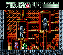 Ninja Gaiden III: The Ancient Ship of Doom (NES) screenshot: Defeating the first level boss