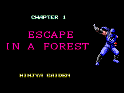 Ninja Gaiden (SEGA Master System) screenshot: Start of chapter 1