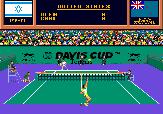 Tennis Cup (TurboGrafx CD) screenshot: Indoor match