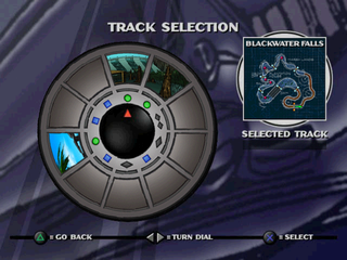 Jet Moto (PlayStation) screenshot: Track selection