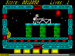 NorthStar (ZX Spectrum) screenshot: On a ledge