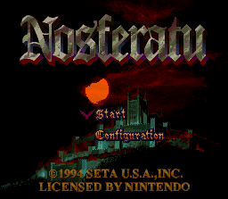 Nosferatu (SNES) screenshot: Title Screen