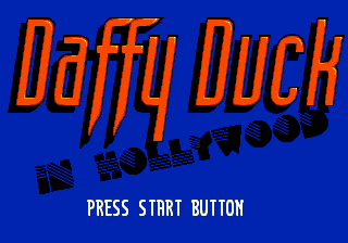 Daffy Duck in Hollywood (Genesis) screenshot: Title screen.