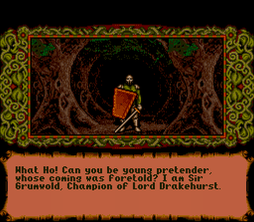Obitus (SNES) screenshot: Meeting Sir Grumwold