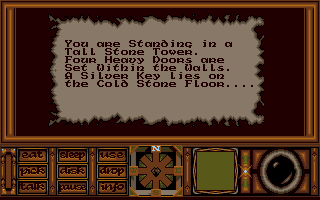 Obitus (DOS) screenshot: Beginning the game (VGA)