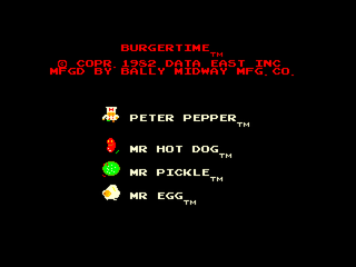 Arcade's Greatest Hits: The Midway Collection 2 (PlayStation) screenshot: Burgertime