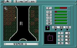 Omega (Atari ST) screenshot: Simulation