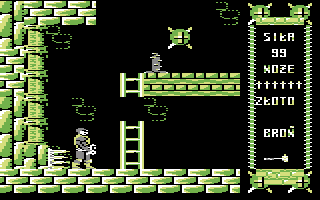 Monstrum (Commodore 64) screenshot: Missing part of the ladder