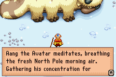 Avatar: The Last Airbender (Game Boy Advance) screenshot: Meditation