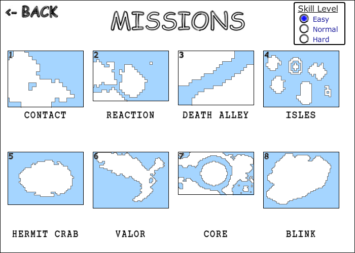 ChopRaider (Browser) screenshot: Select the mission.