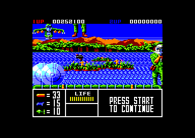 Operation Thunderbolt (Amstrad CPC) screenshot: Mission 5