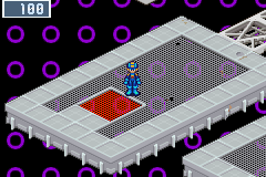 Mega Man Battle Network 4: Red Sun (Game Boy Advance) screenshot: A dangerous looking place...