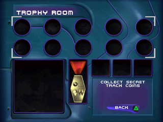 Jet Moto 3 (PlayStation) screenshot: Trophy room