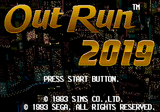 OutRun 2019 (Genesis) screenshot: Title screen