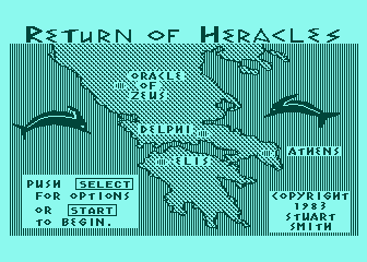 The Return of Heracles (Atari 8-bit) screenshot: Title screen
