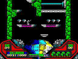 Captain Dynamo (ZX Spectrum) screenshot: Diamonds collecting is main task