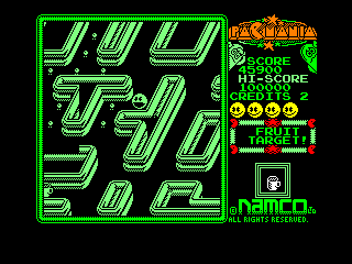 Pac-Mania (Amstrad CPC) screenshot: That's not fruit