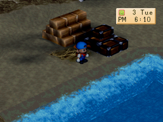 Harvest Moon: Back to Nature (PlayStation) screenshot: Shore