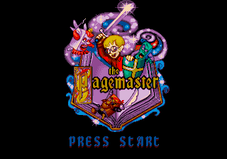 The Pagemaster (Genesis) screenshot: Title screen.