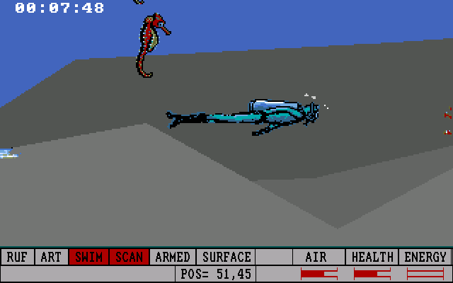 Return to Atlantis (Amiga) screenshot: Diving around.