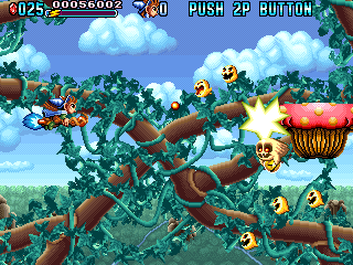 Mystic Riders (Arcade) screenshot: In forest
