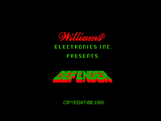 Williams Arcade Classics (PlayStation) screenshot: Defender title screen