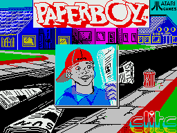 Paperboy (ZX Spectrum) screenshot: Title screen