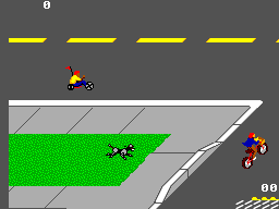 Paperboy (SEGA Master System) screenshot: Watch out for the dog