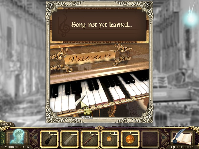 Princess Isabella: A Witch's Curse (Windows) screenshot: Incomplete set of piano keys