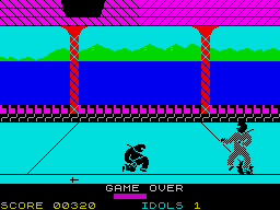 Ninja (ZX Spectrum) screenshot: I'm down