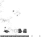 Parodius (Game Boy) screenshot: Stage 1 beginning