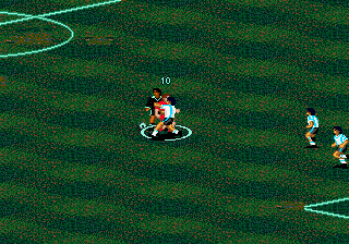Pelé II: World Tournament Soccer (Genesis) screenshot: Five-a-side action