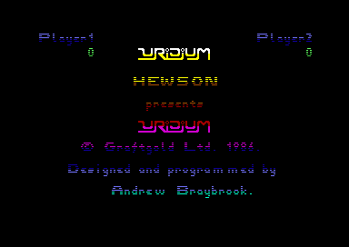 Uridium (Commodore 64) screenshot: Title screen