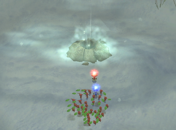 Pikmin 2 (GameCube) screenshot: Cave Entrance