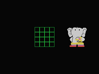 Picture Puzzle (MSX) screenshot: An elephant