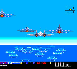 After Burner II (TurboGrafx-16) screenshot: Stage 1
