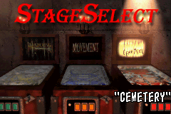 The Pinball of the Dead (Game Boy Advance) screenshot: Select which stage (table) to play on