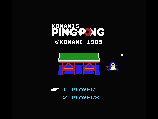 Ping Pong (MSX) screenshot: Title screen