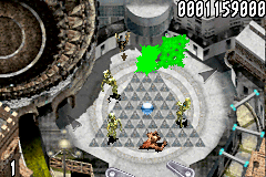 The Pinball of the Dead (Game Boy Advance) screenshot: The top of the Wondering table has even more zombies walking around