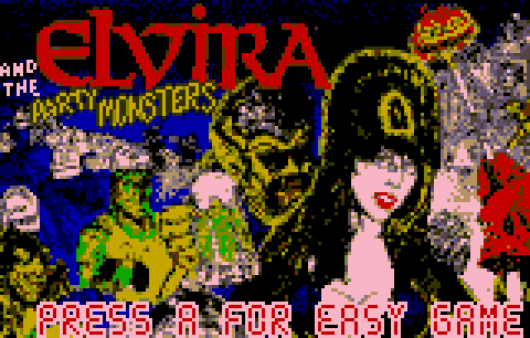 Pinball Jam (Lynx) screenshot: Elvira title screen
