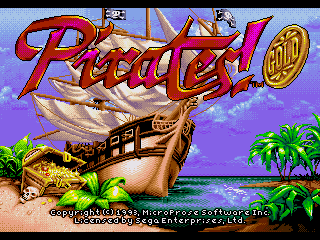 Pirates! Gold (Genesis) screenshot: Title screen