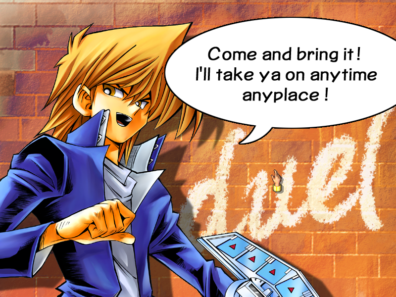 Yu-Gi-Oh!: Power of Chaos - Joey the Passion (Windows) screenshot: He seems sure of himself...