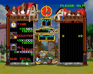 Magical Tetris Challenge (PlayStation) screenshot: Donald enjoying his win