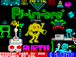 Pi-In'Ere (ZX Spectrum) screenshot: Loading menu.
