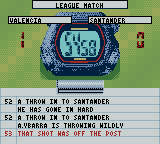 Player Manager 2001 (Game Boy Color) screenshot: A match in progress